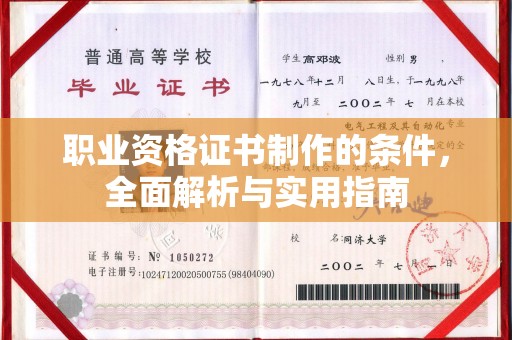 溆浦职业资格证书制作的条件，全面解析与实用指南